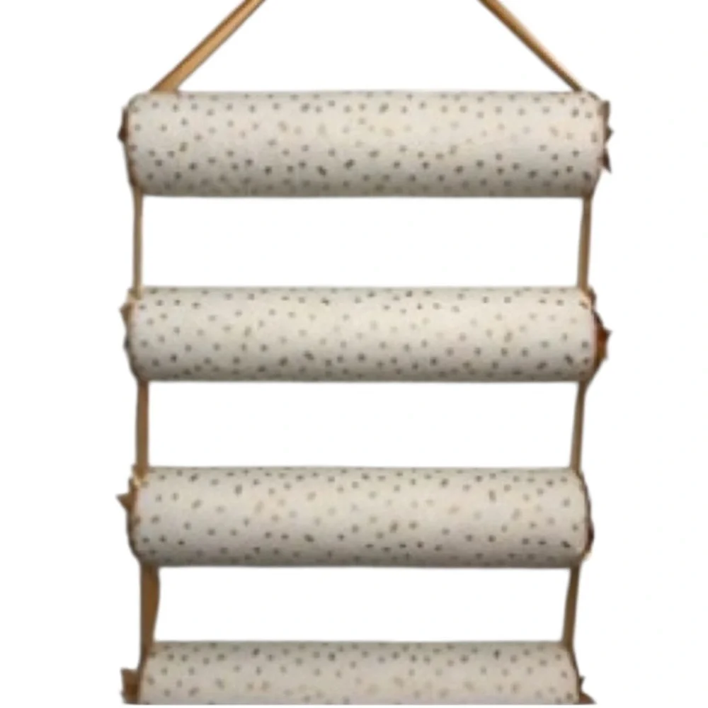 Etsy Handmade Extra Large 4-tier Headband Organizer- Gold Polka-Dot- Like New!